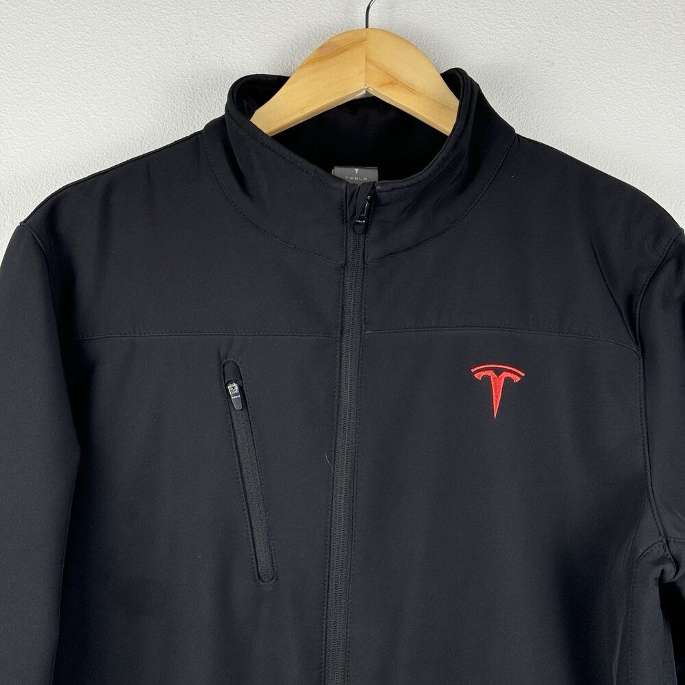 Tesla Jacket Black Red Full Zip Softshell Employe… - image 2